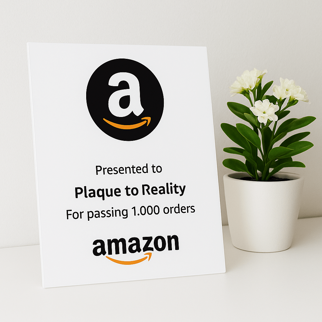 Amazon Award - Plaque To Reality