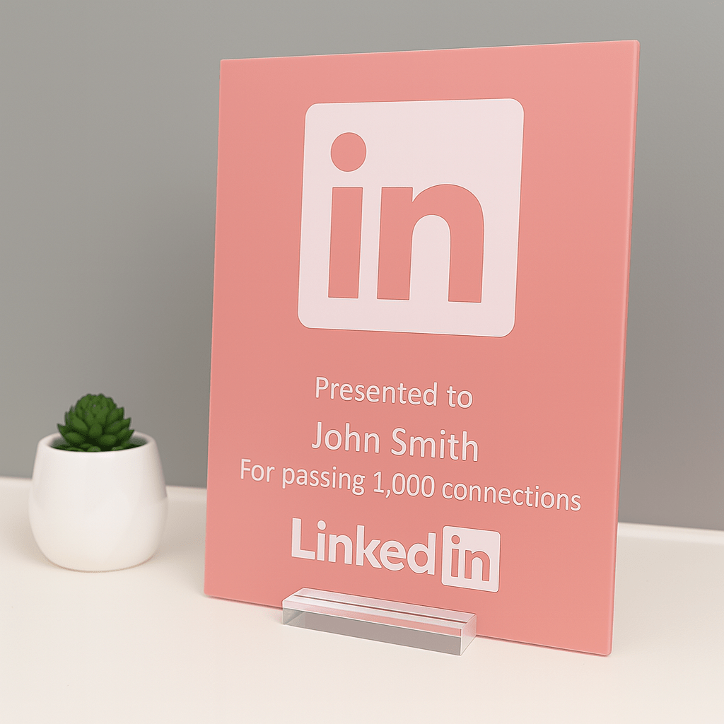 LinkedIn Award - Plaque To Reality