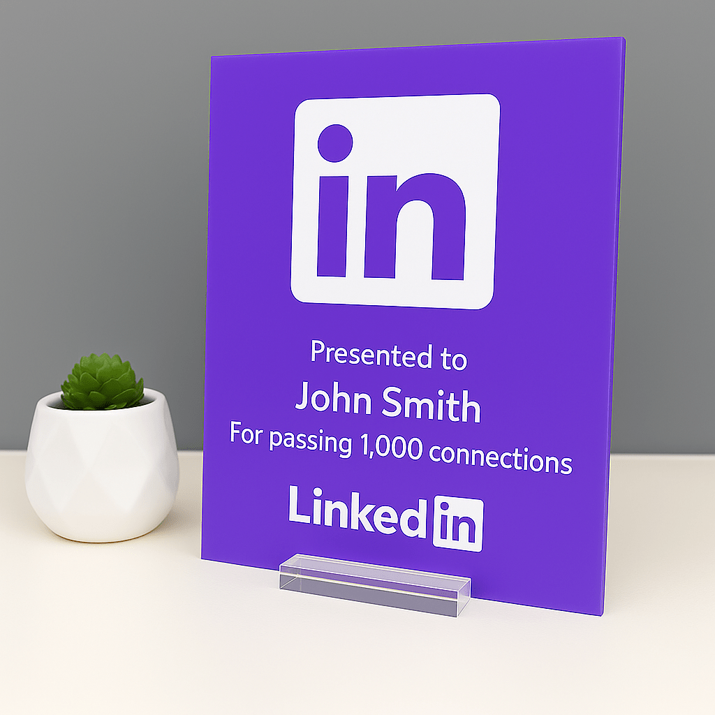 LinkedIn Award - Plaque To Reality