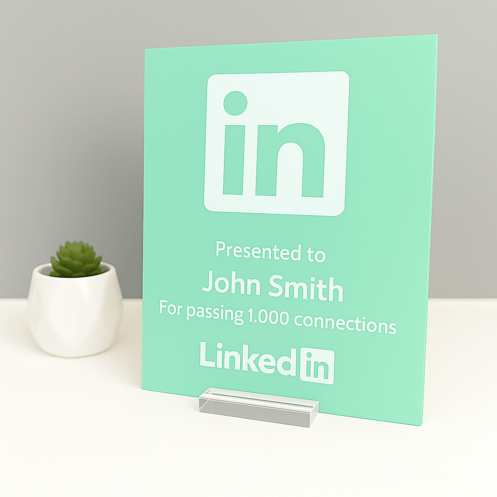LinkedIn Award - Plaque To Reality
