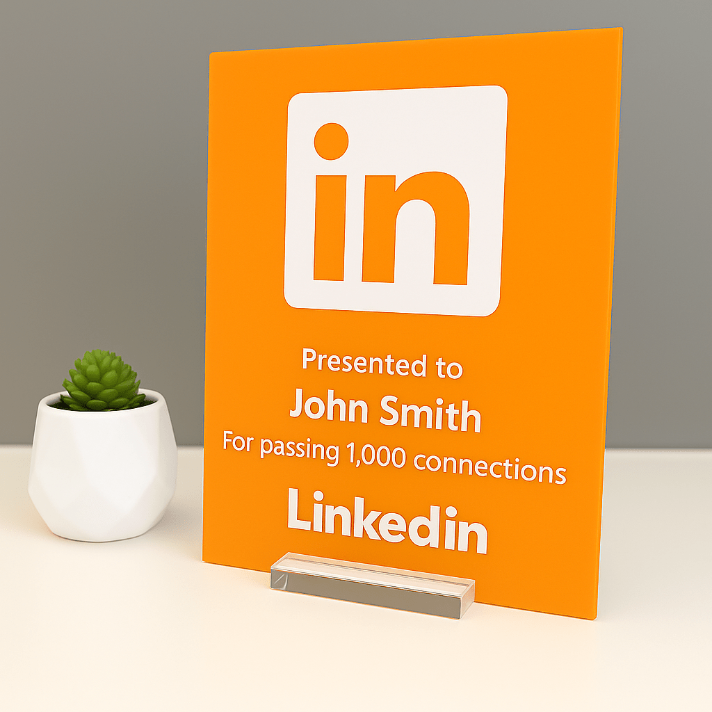 LinkedIn Award - Plaque To Reality