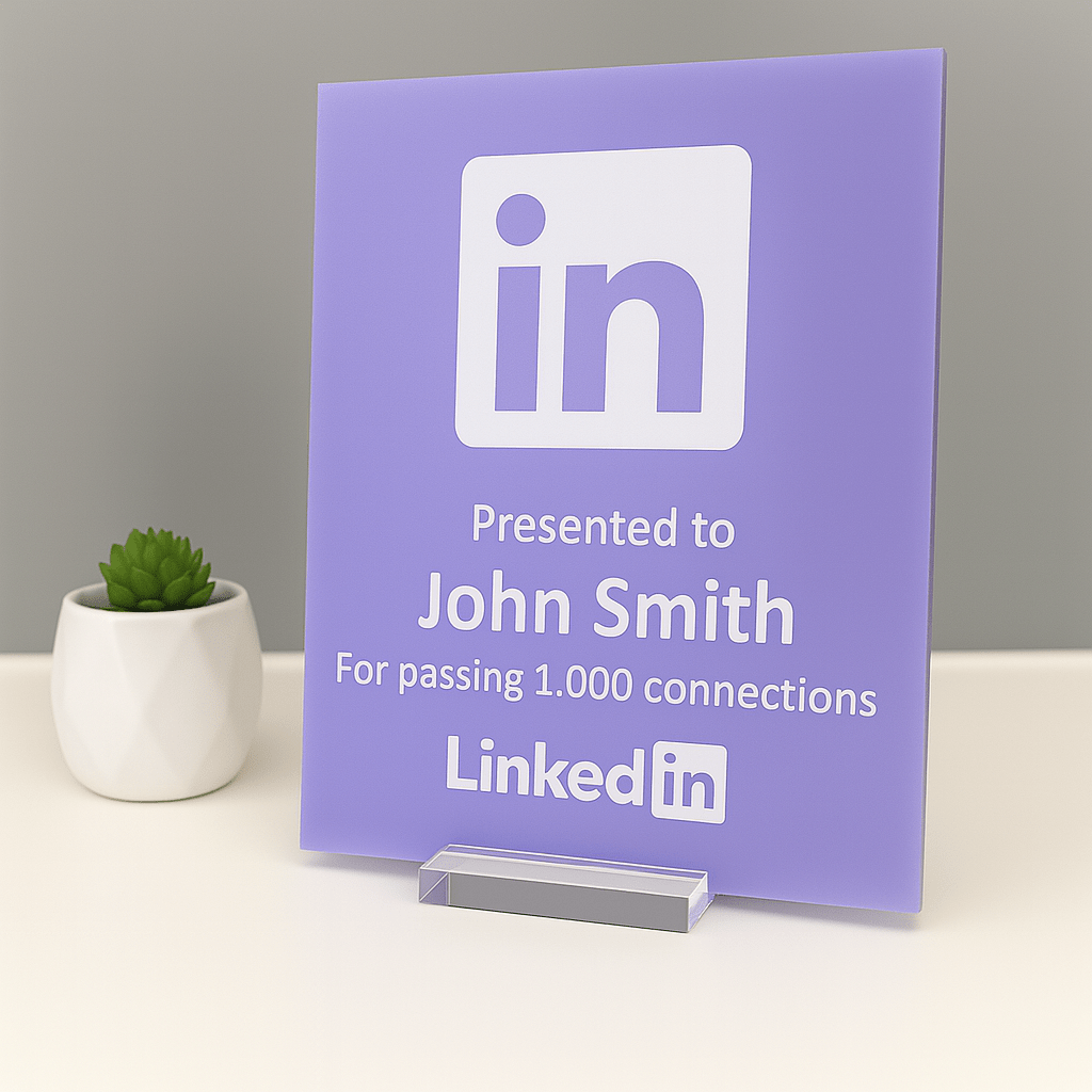 LinkedIn Award - Plaque To Reality