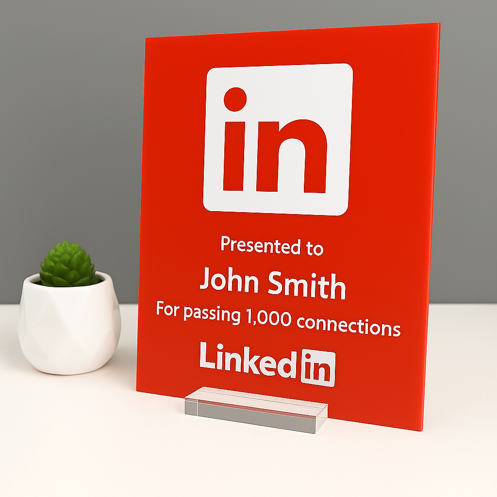 LinkedIn Award - Plaque To Reality