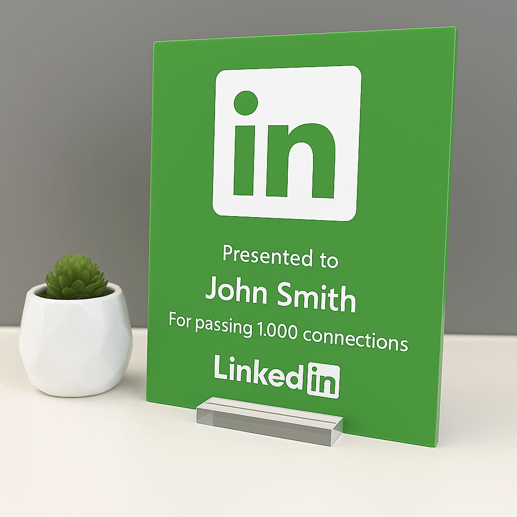 LinkedIn Award - Plaque To Reality
