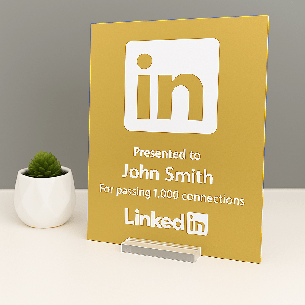 LinkedIn Award - Plaque To Reality