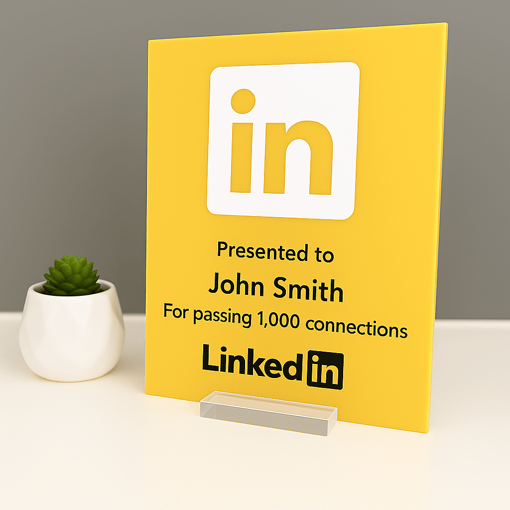 LinkedIn Award - Plaque To Reality