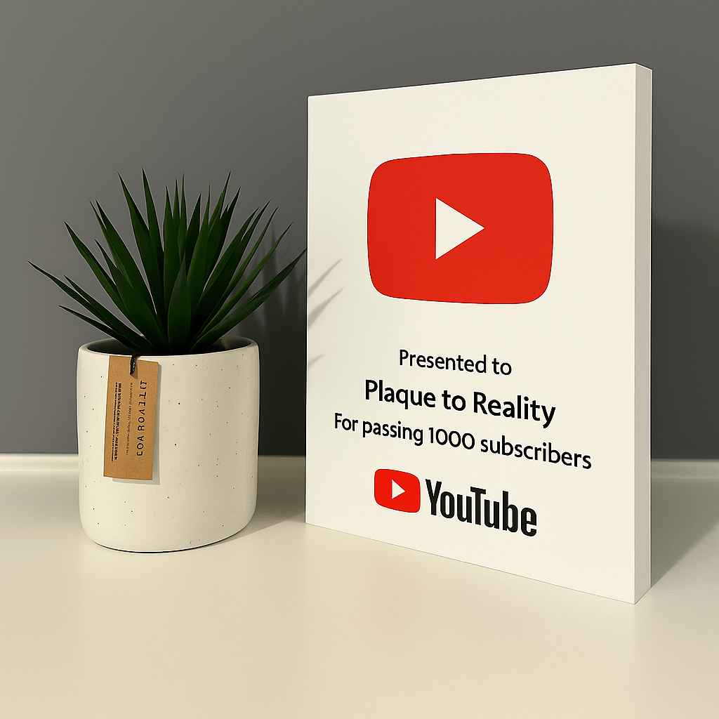 Premium YouTube Play Button - Plaque To Reality