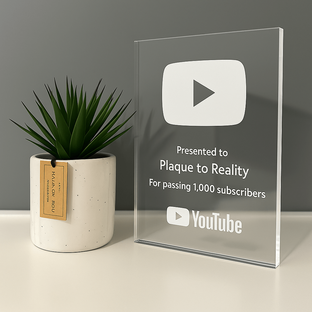 Premium YouTube Play Button - Plaque To Reality