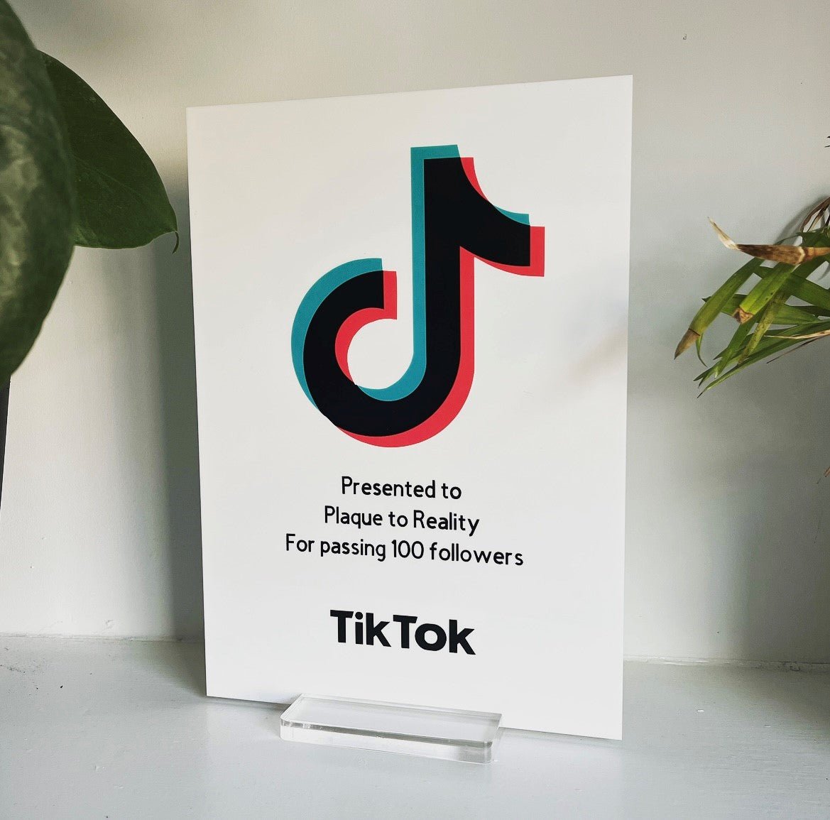 TikTok Award - Plaque To Reality