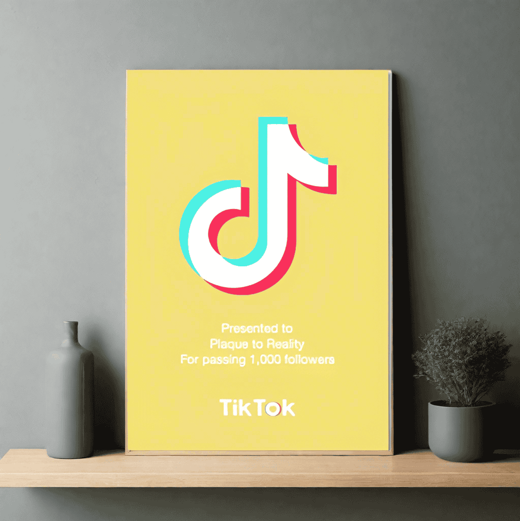 TikTok Award - Plaque To Reality