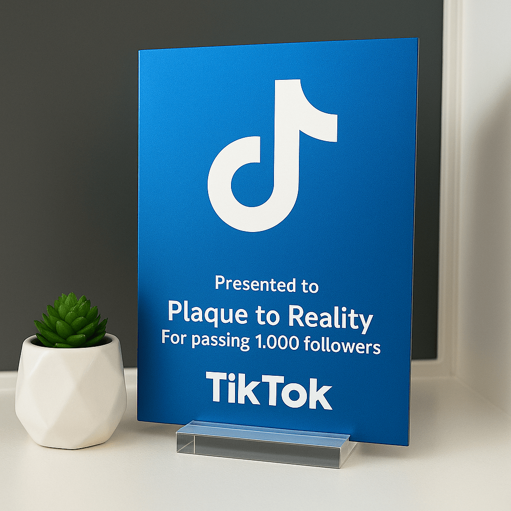 TikTok Award - Plaque To Reality