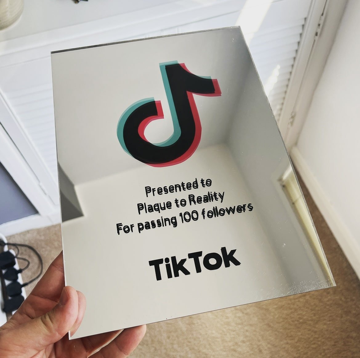 TikTok Award - Plaque To Reality