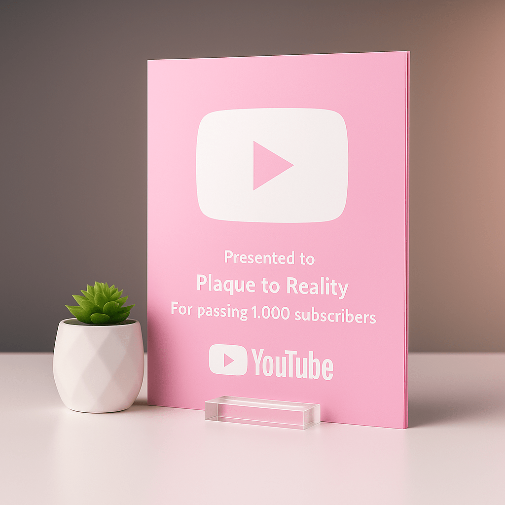 YouTube Play Button Award - Plaque To Reality