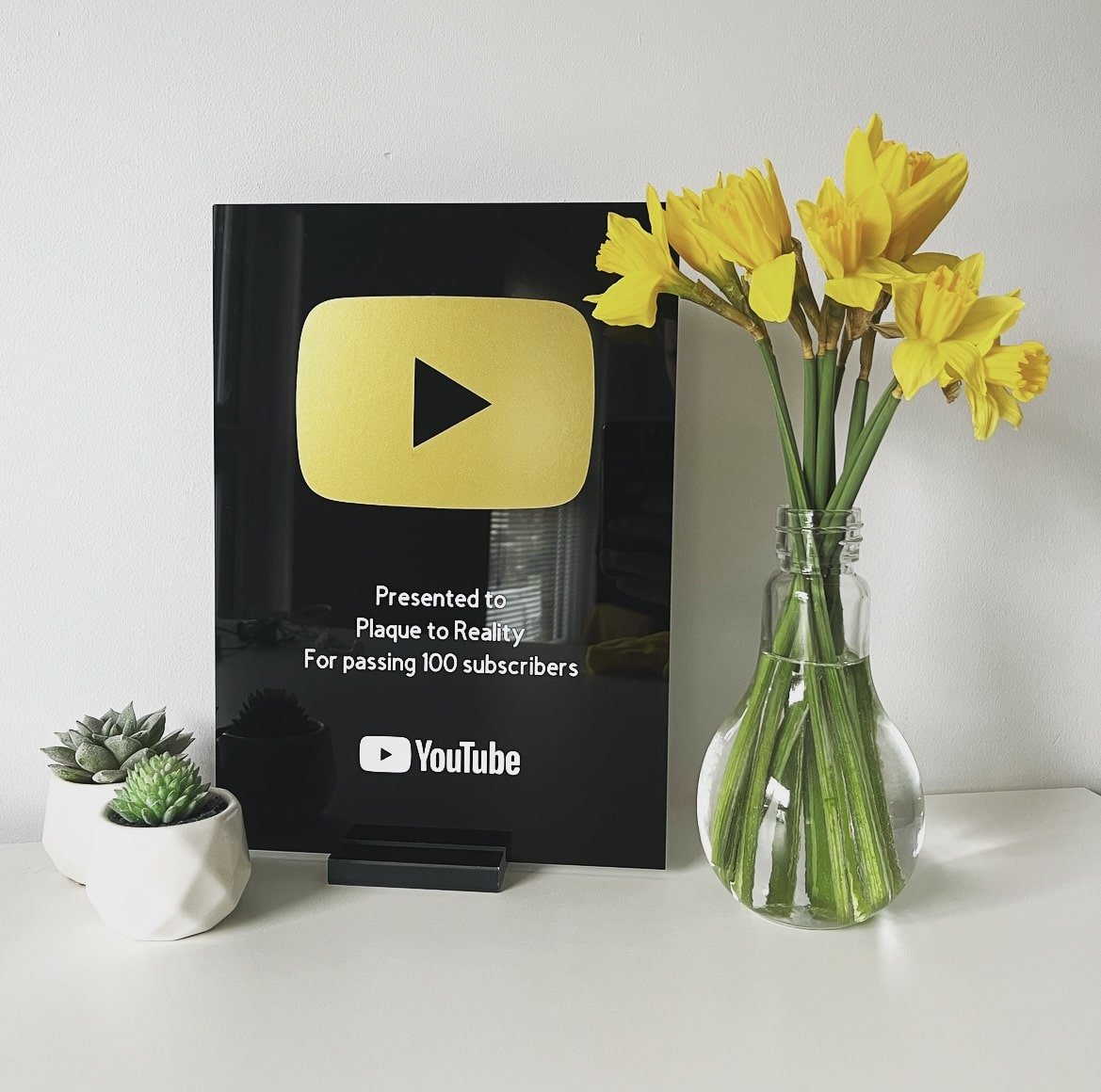 YouTube Play Button Award - Plaque To Reality