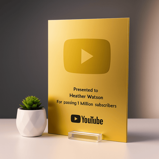 YouTube Play Button Award - Plaque To Reality
