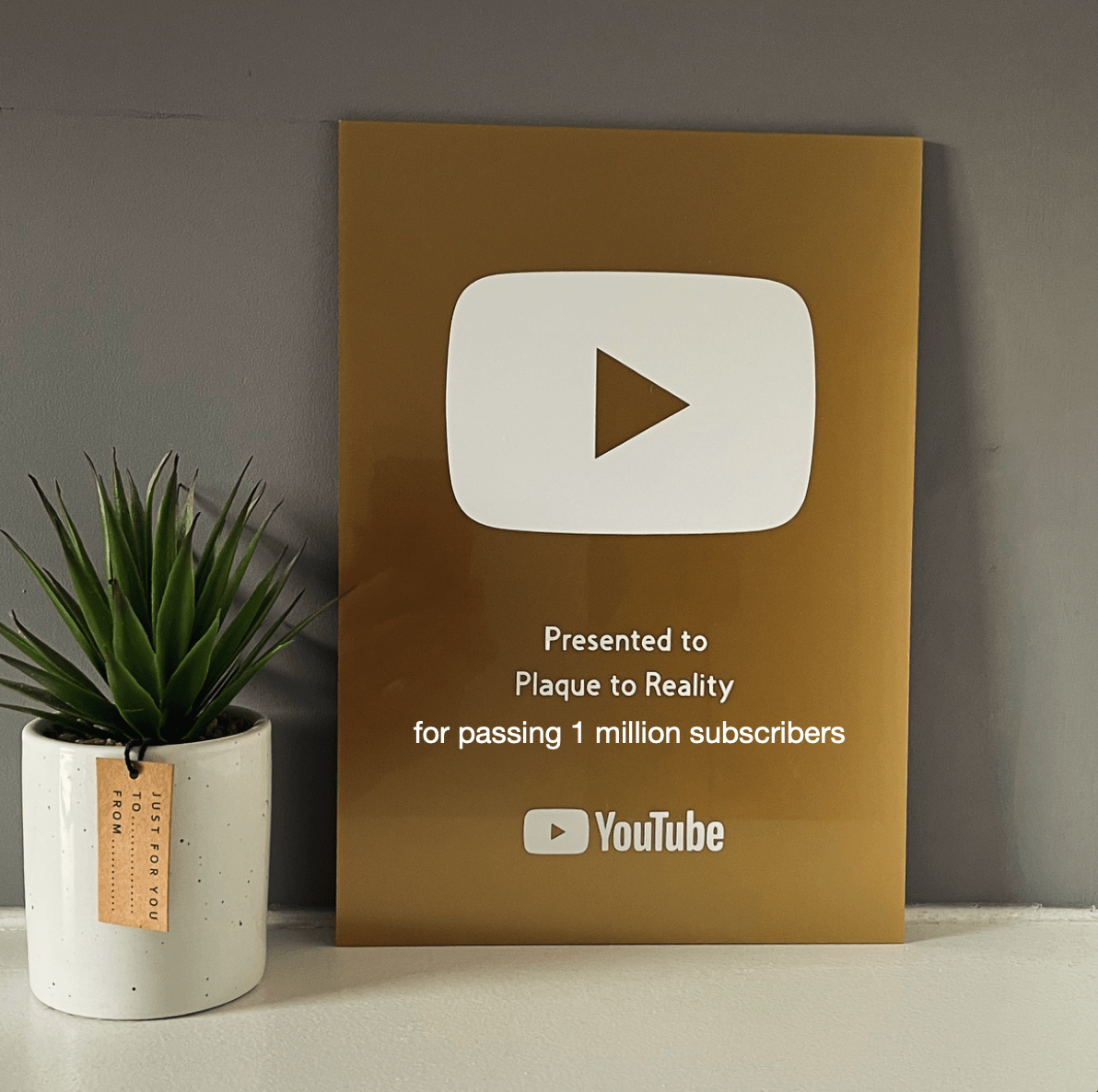 1 Million Subscribers YouTube Play Button Award