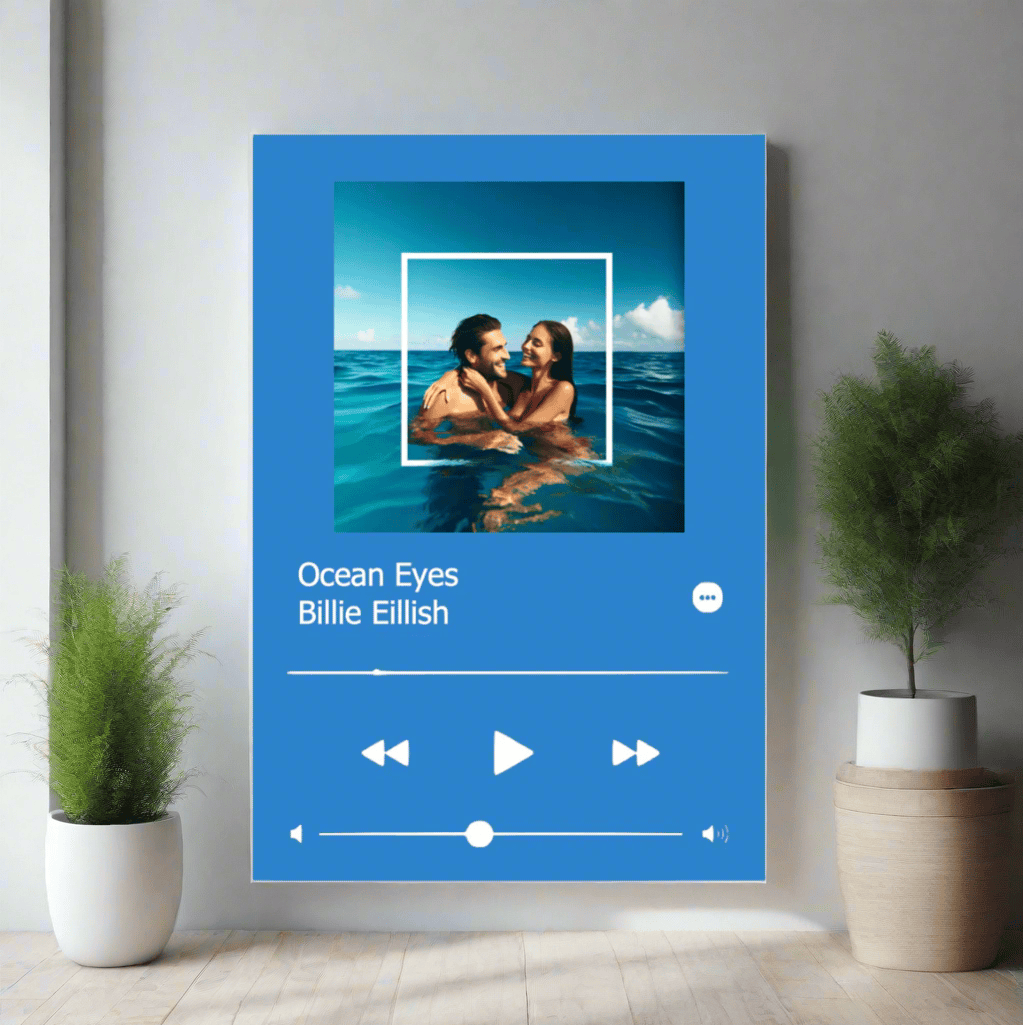 Apple Music Plaque Blue