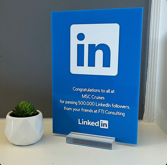 LinkedIn Award Blue