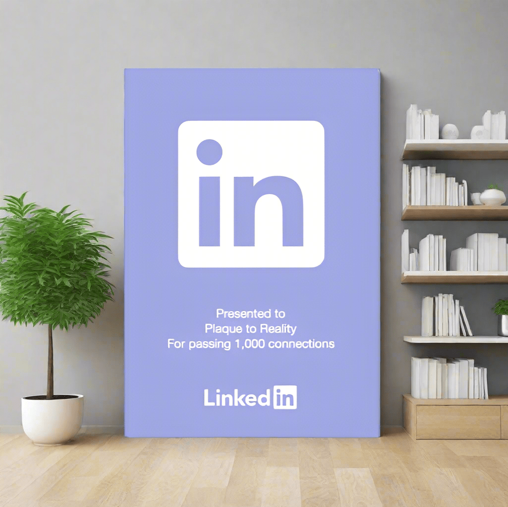 LinkedIn Award Bubblegum Blue