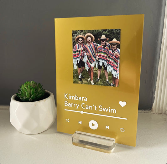 Gold Spotify Plaque A6