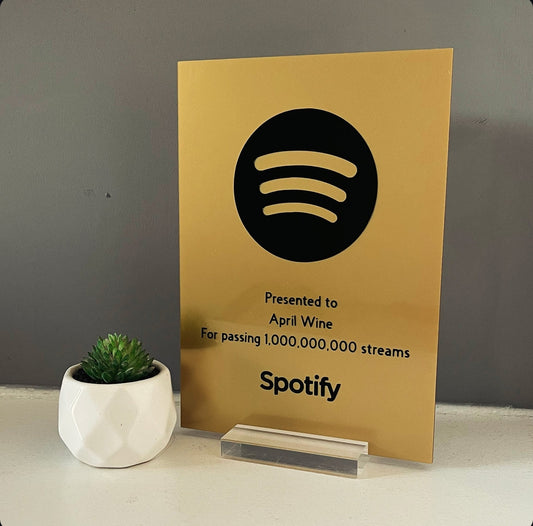 Spotify Streaming Award Gold