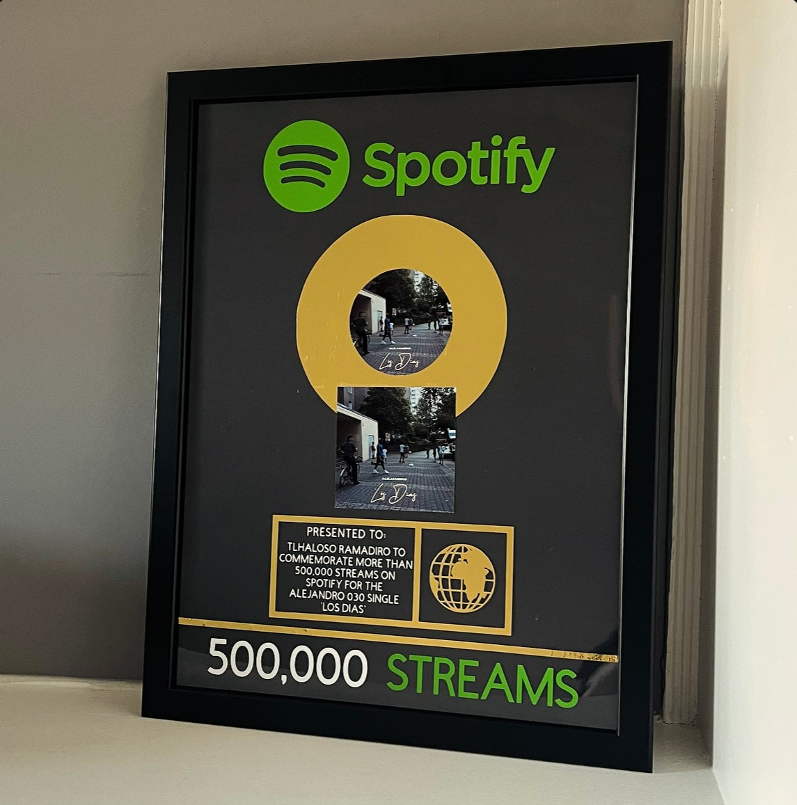 Large Spotify Award Frame – Plaque To Reality