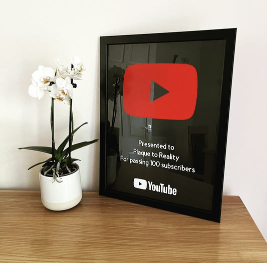Large YouTube Play Button Frame