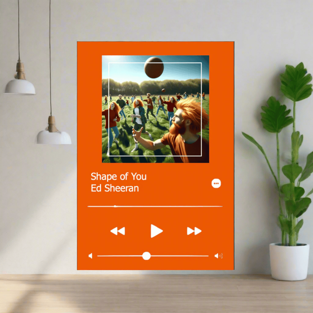 Apple Music Plaque Orange