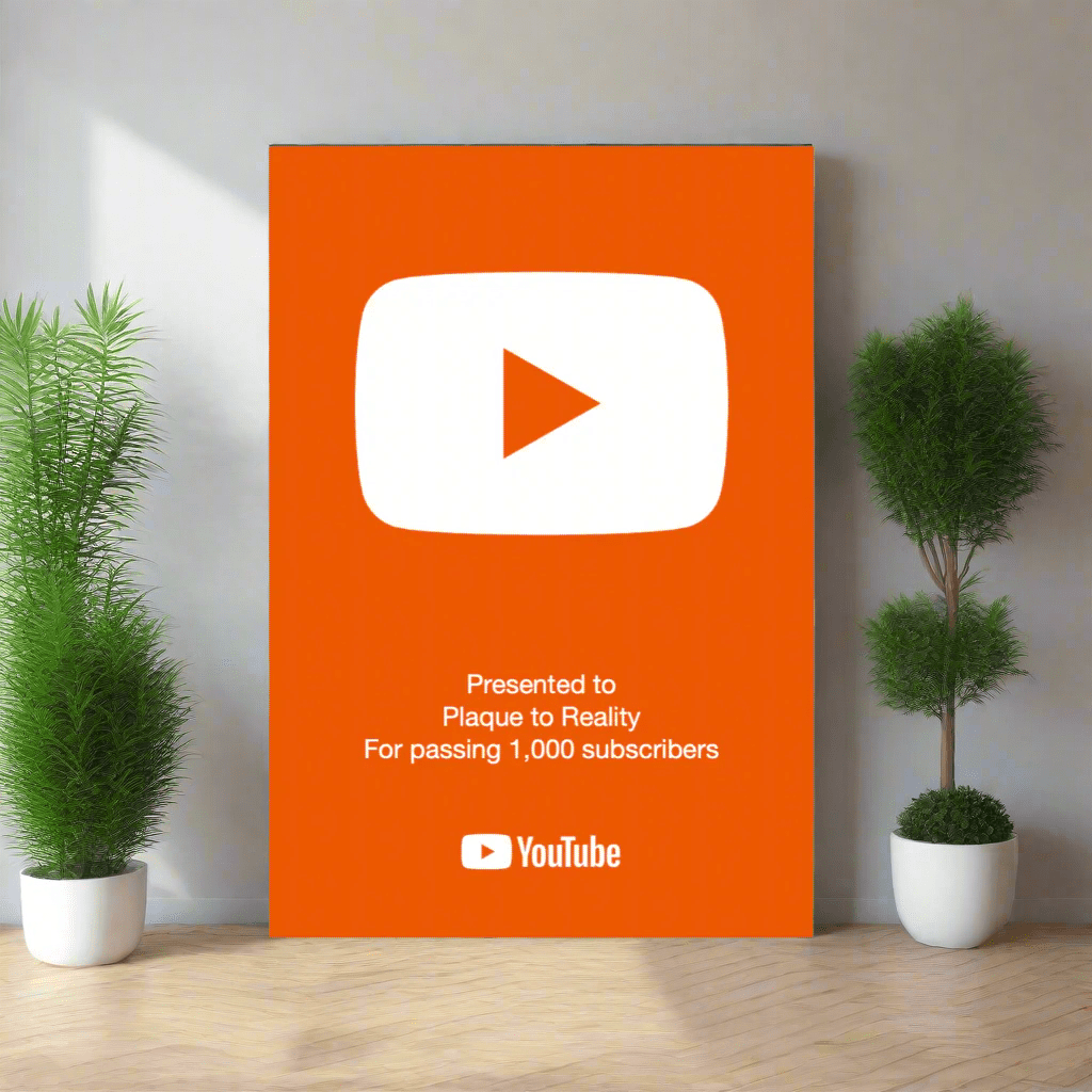 YouTube Play Button Award Orange