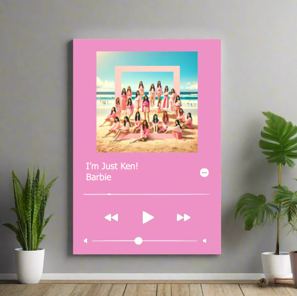 Apple Music Plaque Pink