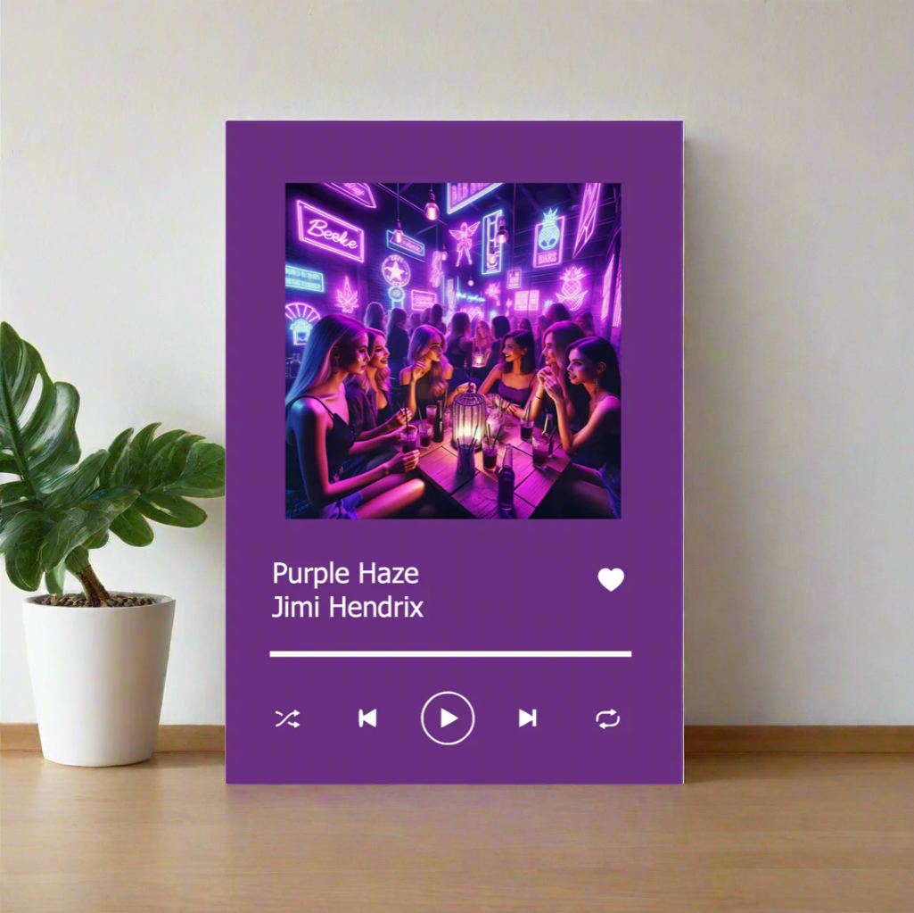 Purple Spotify Plaque