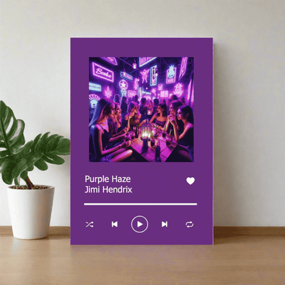 Purple Spotify Plaque