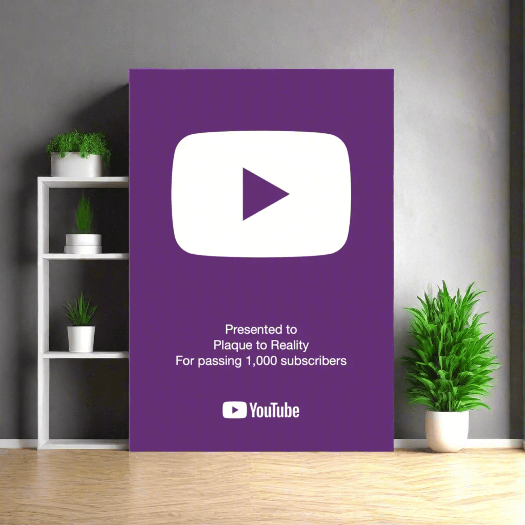 YouTube Play Button Award Purple