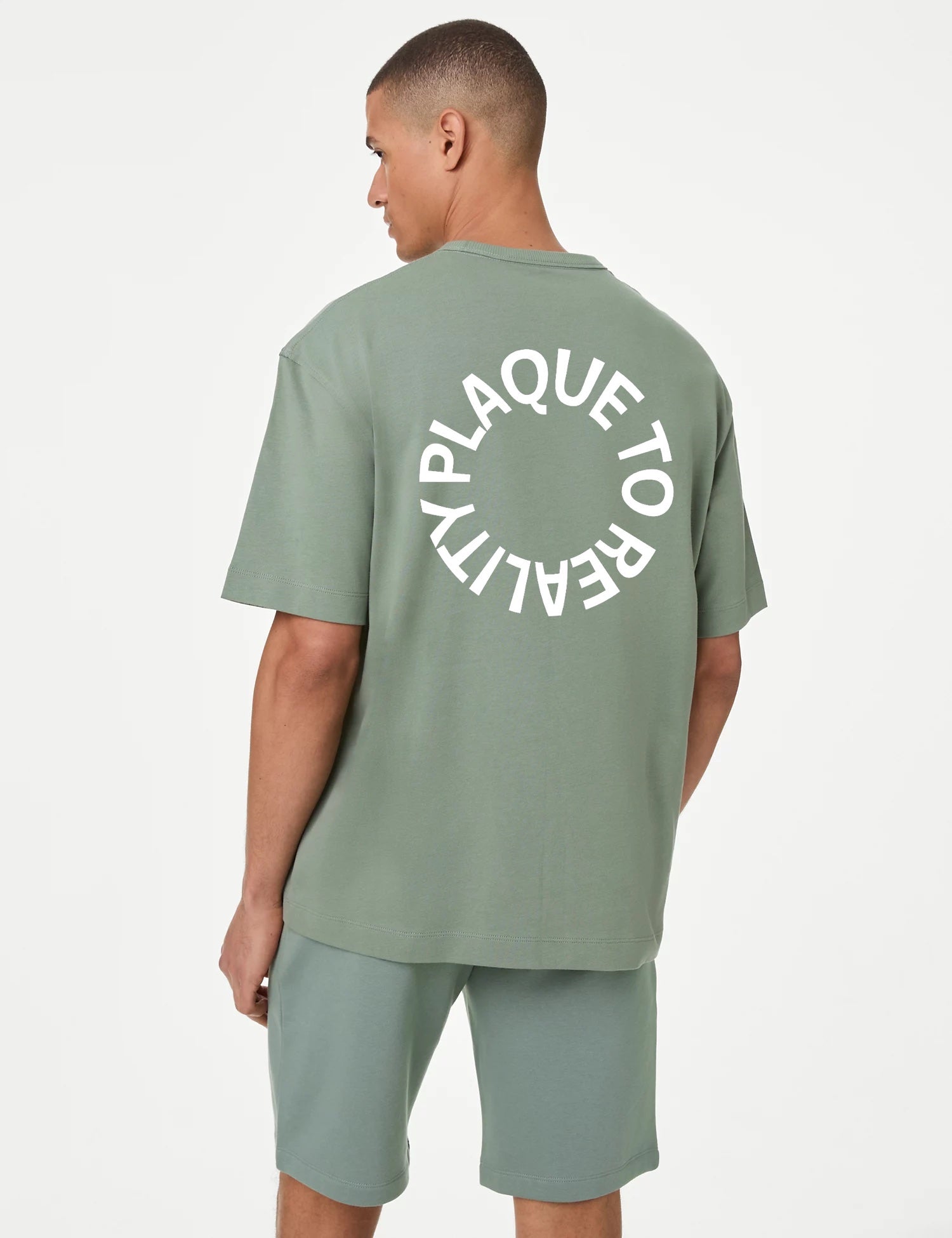 Sage Green Oversized T-shirt Back