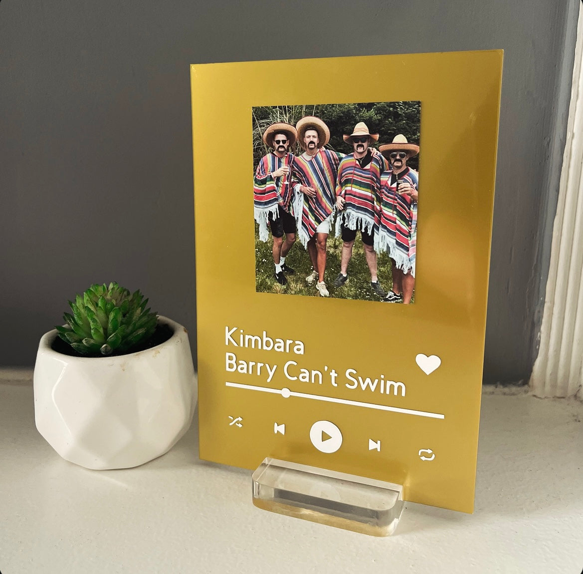 Small Gold Spotify Plaque