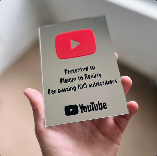 Small Mirrored YouTube Play Button Award