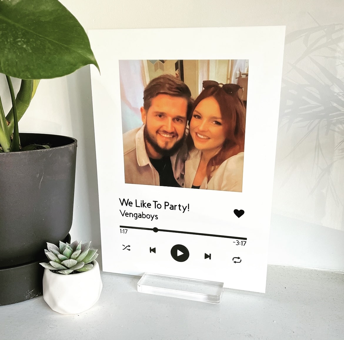 White Spotify Plaque