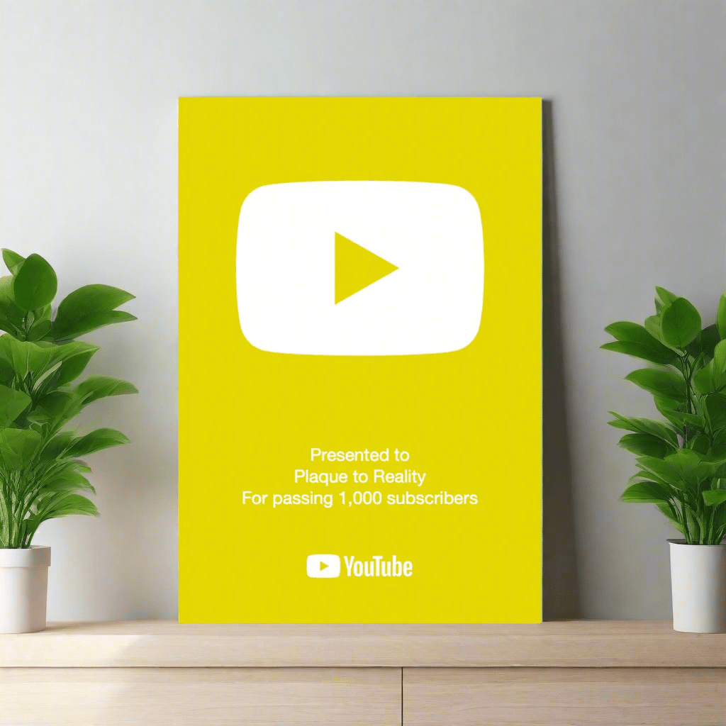 YouTube Play Button Award Yellow