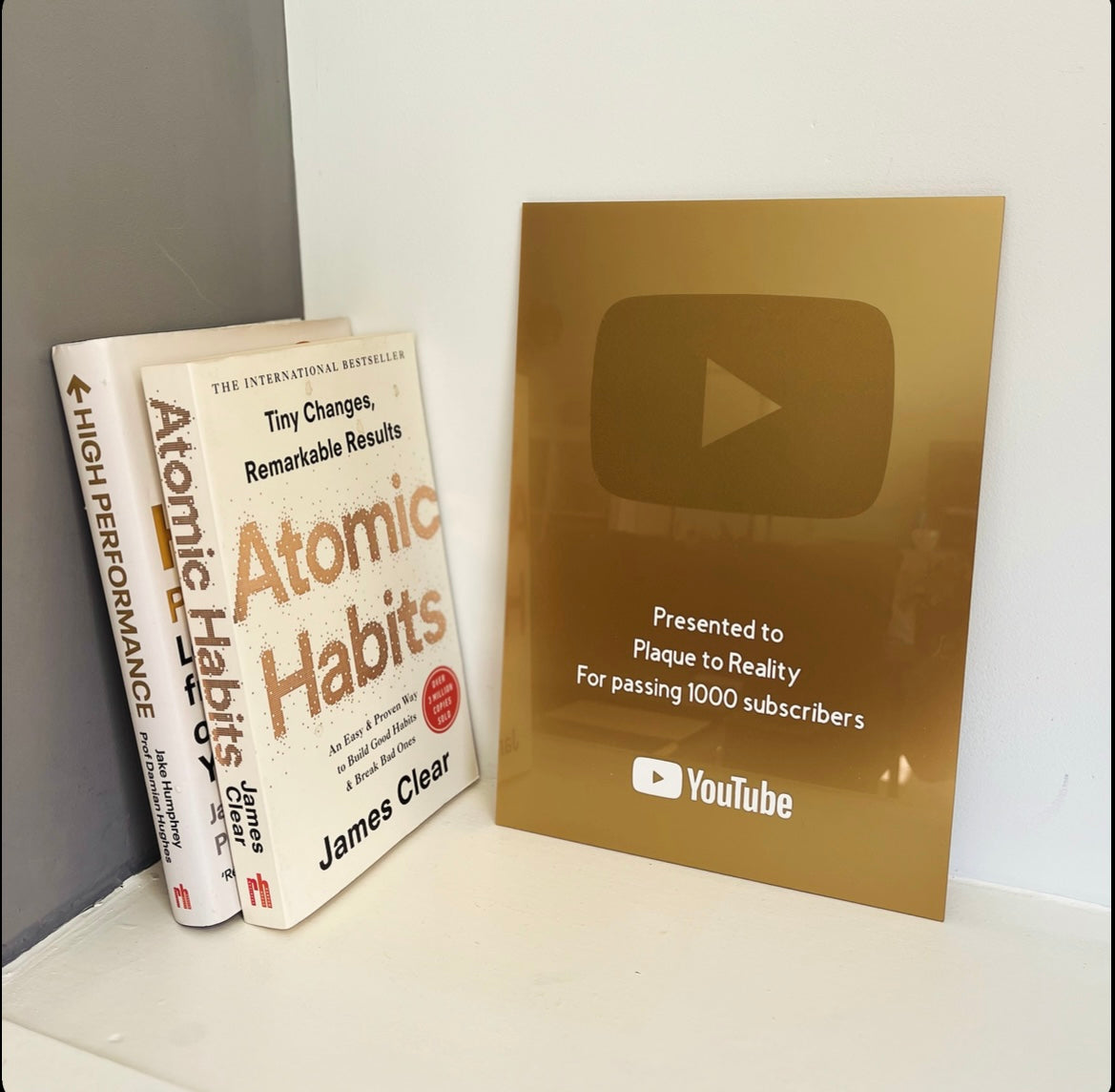 YouTube Play Button Award Gold A4