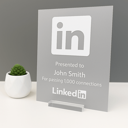 LinkedIn Award - Plaque To Reality
