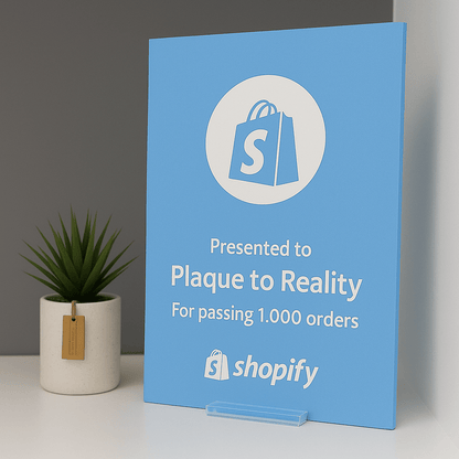 Shopify Award - Plaque To Reality