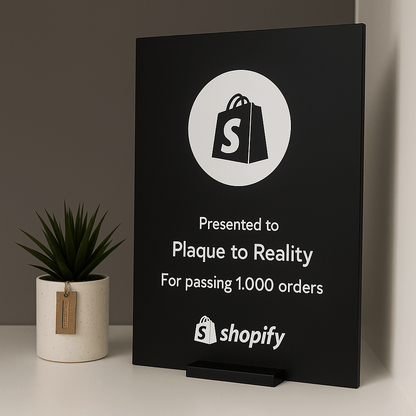 Shopify Award - Plaque To Reality