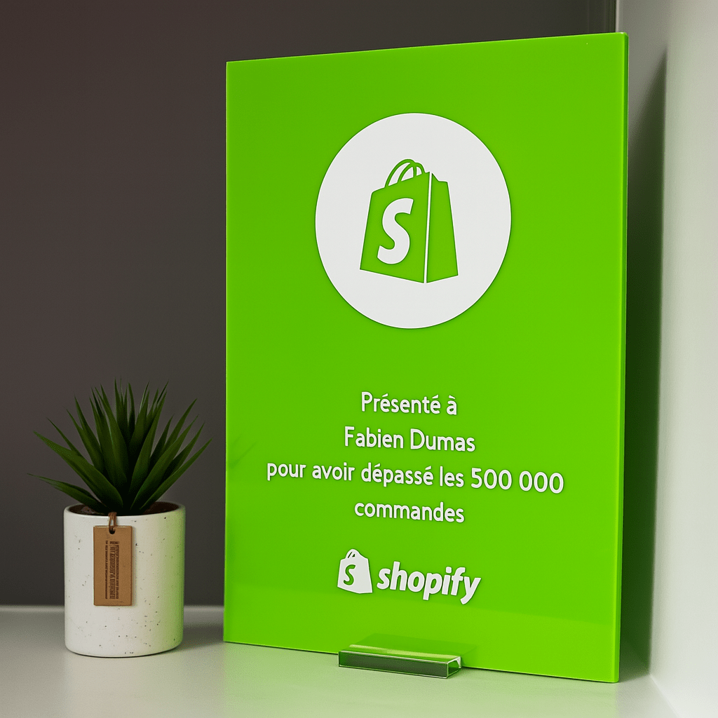 Shopify Award - Plaque To Reality