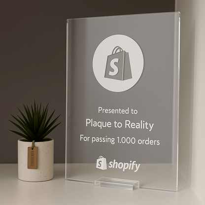 Shopify Award - Plaque To Reality