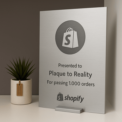 Shopify Award - Plaque To Reality