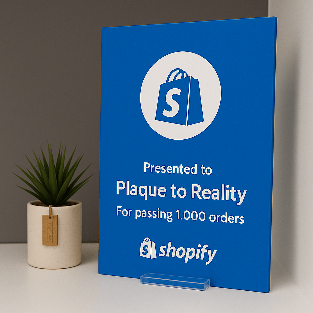 Shopify Award - Plaque To Reality