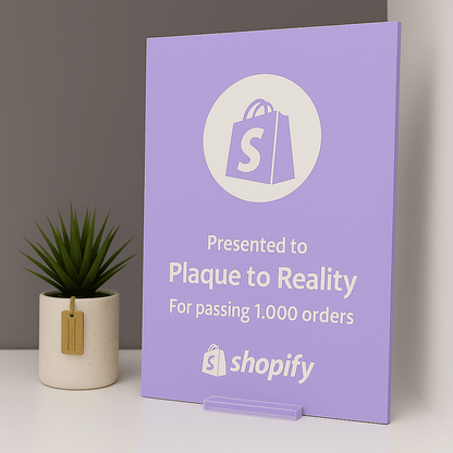 Shopify Award - Plaque To Reality