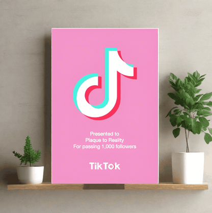 TikTok Award - Plaque To Reality