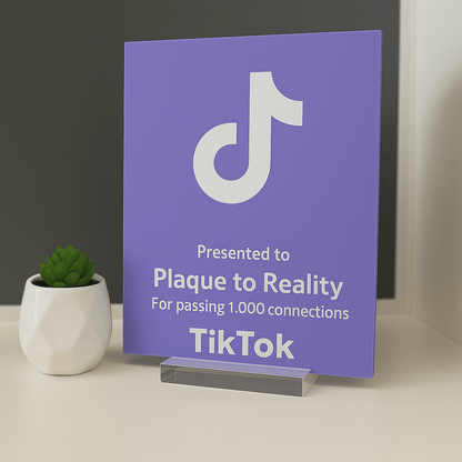 TikTok Award - Plaque To Reality