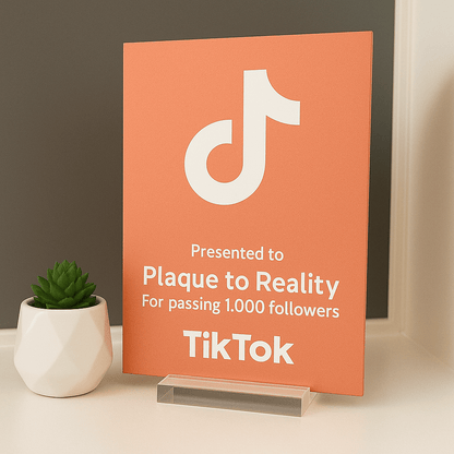 TikTok Award - Plaque To Reality